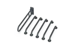 230005/DG Fitzroy of London (Rail Only) Doc M Toilet Pack (Stainless Steel) with Concealed Fixings - Dark Grey (RAL 7016)