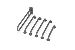230005/GY Fitzroy of London (Rail Only) Doc M Toilet Pack (Stainless Steel) with Concealed Fixings - Grey (RAL 7005)