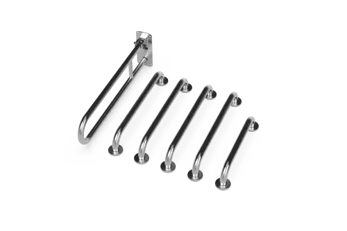 Click Here To Enlarge This Photo Of 230005/SS Fitzroy of London (Rail Only) Doc M Toilet Pack (Stainless Steel) with Concealed Fixings - Satin