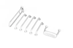 230006/WH Fitzroy of London (Rail Only) Doc M Toilet Pack (Stainless Steel) with Concealed Fixings & Back Rest Rail - White