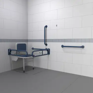 Click Here To Enlarge This Photo Of 230401/DB Fitzroy of London Doc M Changing Room Pack (Mild Steel) with Concealed Fixings - Dark Blue (RAL 5011)