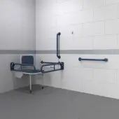 230401/DB Fitzroy of London Doc M Changing Room Pack (Mild Steel) with Concealed Fixings - Dark Blue (RAL 5011)