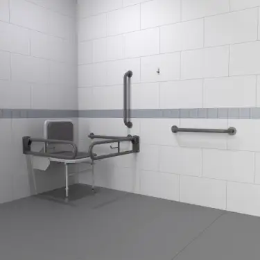Click Here To Enlarge This Photo Of 230401/GY Fitzroy of London Doc M Changing Room Pack (Mild Steel) with Concealed Fixings - Grey (RAL 7005)
