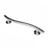 310262/SP Fitzroy of London 620mm Contemporary Curved Grab Rail (Stainless Steel) with Concealed Nylon Flange - Polished