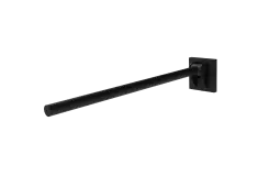 310480C/MB Fitzroy of London 800mm Contemporary Single Arm Friction Hinged Support Rail (Stainless Steel) with Concealed Fixings - Matt Black (RAL 9005)