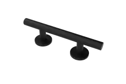 311435/MB Fitzroy of London 355mm Luxury Straight Grab Rail (Stainless Steel) with Concealed Fixings - Matt Black (RAL 9005)