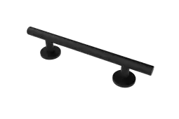 311448/MB Fitzroy of London 480mm Luxury Straight Grab Rail (Stainless Steel) with Concealed Fixings - Matt Black (RAL 9005)
