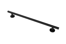 311490/MB Fitzroy of London 900mm Luxury Straight Grab Rail (Stainless Steel) with Concealed Fixings - Matt Black (RAL 9005)