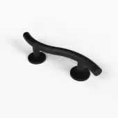 311635/MB Fitzroy of London 355mm Luxury Curved Grab Rail (Stainless Steel) with Concealed Fixings - Matt Black (RAL 9005)