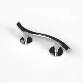 311635/SP Fitzroy of London 355mm Luxury Curved Grab Rail (Stainless Steel) with Concealed Fixings - Polished