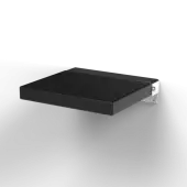 330002/BL Fitzroy of London Contemporary Compact Square Shower Seat with Black Pads