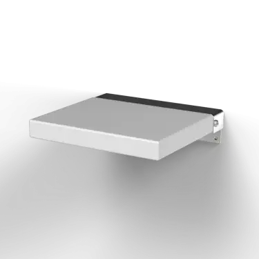 Click Here To Enlarge This Photo Of 330002/WH Fitzroy of London Contemporary Compact Square Shower Seat with White Pads