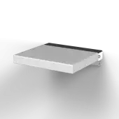 330002/WH Fitzroy of London Contemporary Compact Square Shower Seat with White Pads