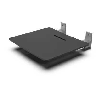 Click Here To Enlarge This Photo Of 331002/BL Fitzroy of London Contemporary Slimline Wall Mounted Shower Seat with Black Pads