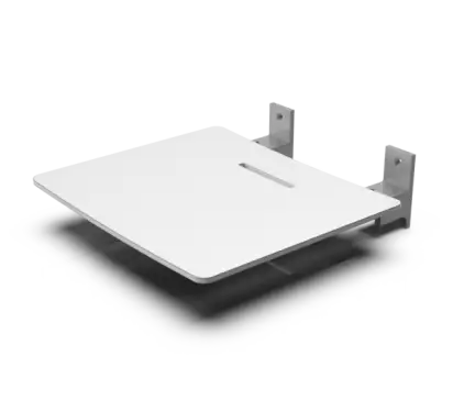 Click Here To Enlarge This Photo Of 331002/WH Fitzroy of London Contemporary Slimline Wall Mounted Shower Seat with White Pads