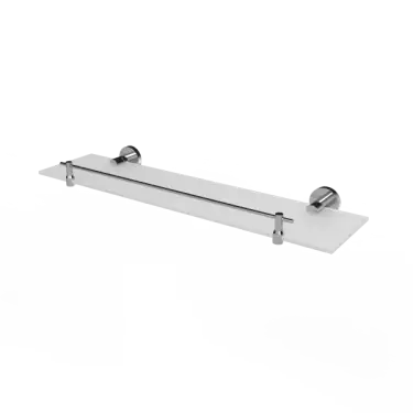 Click Here To Enlarge This Photo Of 343007/CP Fitzroy of London Glass Shelf 530mm x 125mm - Polished Chrome