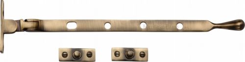 Click Here To Enlarge This Photo Of V992 10-AT Heritage Brass Casement Window Stay Ball Design 10" Antique Brass Finish