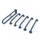 BCCDMT-0/DB Fitzroy of London (Rail Only) Doc M Toilet Pack (Mild Steel) with Exposed Fixings - Dark Blue (RAL 5011)