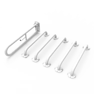 Click Here To Enlarge This Photo Of BCCDMT-0/WH Fitzroy of London (Rail Only) Doc M Toilet Pack (Mild Steel) with Exposed Fixings - White (RAL 9016)