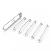BCCDMT-0/WH Fitzroy of London (Rail Only) Doc M Toilet Pack (Mild Steel) with Exposed Fixings - White (RAL 9016)