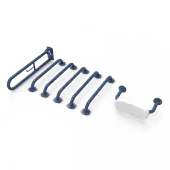 BLLDMT-0/DB Fitzroy of London (Rail Only) Doc M Toilet Pack (Mild Steel) with Exposed Fixings & Back Rest - Dark Blue (RAL 5011)
