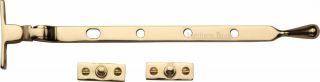 V992 10-PB Heritage Brass Casement Window Stay Ball Design 10" Polished Brass Finish