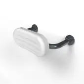 BR-270SC/DG Fitzroy of London Stainless Steel Back Rest Rail with Concealed Fixings (270mm Projection)  White Pad with Dark Grey Rail (RAL 7016)