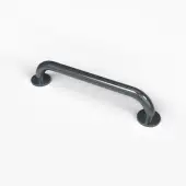 G1835C/DG Fitzroy of London 455mm x 35mm Round Flange Grab Rail (Mild Steel) with Concealed Fixings - Dark Grey (RAL 7016)