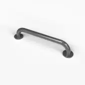 G1835C/GY Fitzroy of London 455mm x 35mm Round Flange Grab Rail (Mild Steel) with Concealed Fixings - Grey (RAL 7005)