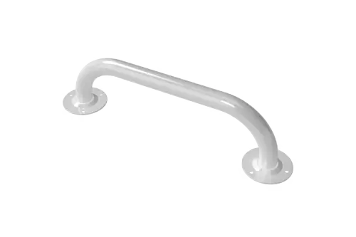 Click Here To Enlarge This Photo Of GR-12/25/WH Fitzroy of London 305mm x 25mm Round Flange Grab Rail (Mild Steel) with Exposed Fixings - White (RAL 9016)