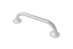 GR-12/25/WH Fitzroy of London 305mm x 25mm Round Flange Grab Rail (Mild Steel) with Exposed Fixings - White (RAL 9016)