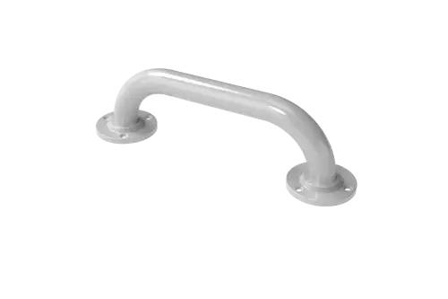 Click Here To Enlarge This Photo Of GR-12/35/WH Fitzroy of London 305mm x 35mm Round Flange Grab Rail (Mild Steel) with Exposed Fixings - White (RAL 9016)