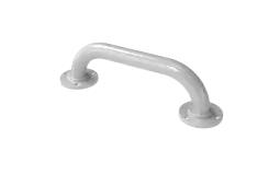 GR-12/35/WH Fitzroy of London 305mm x 35mm Round Flange Grab Rail (Mild Steel) with Exposed Fixings - White (RAL 9016)