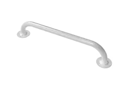 GR-18/25/WH Fitzroy of London 455mm x 25mm Round Flange Grab Rail (Mild Steel) with Exposed Fixings - White (RAL 9016)