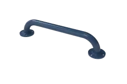 GR-18/35/DB Fitzroy of London 455mm x 35mm Round Flange Grab Rail (Mild Steel) with Exposed Fixings - Dark Blue (RAL 5011)
