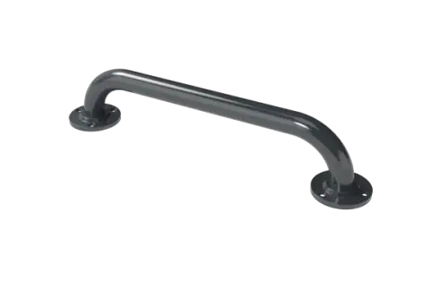 Click Here To Enlarge This Photo Of GR-18/35/DG Fitzroy of London 455mm x 35mm Round Flange Grab Rail (Mild Steel) with Exposed Fixings - Dark Grey (RAL 7016)