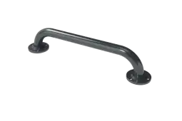 GR-18/35/DG Fitzroy of London 455mm x 35mm Round Flange Grab Rail (Mild Steel) with Exposed Fixings - Dark Grey (RAL 7016)