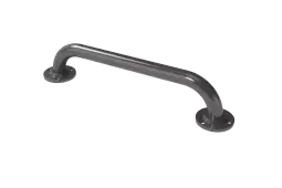 GR-18/35/GY Fitzroy of London 455mm x 35mm Round Flange Grab Rail (Mild Steel) with Exposed Fixings - Grey (RAL 7005)