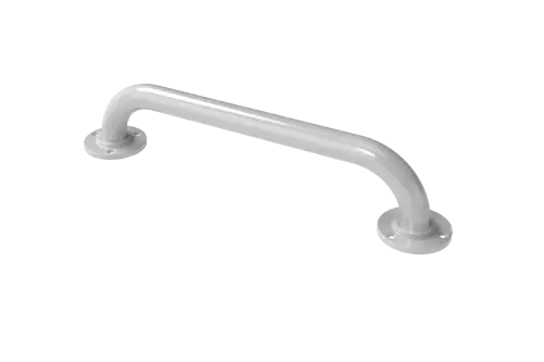 Click Here To Enlarge This Photo Of GR-18/35/WH Fitzroy of London 455mm x 35mm Round Flange Grab Rail (Mild Steel) with Exposed Fixings - White (RAL 9016)