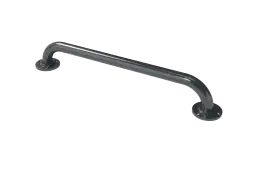 GR-24/35/DG Fitzroy of London 610mm x 35mm Round Flange Grab Rail (Mild Steel) with Exposed Fixings - Dark Grey (RAL 7016)