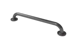 GR-24/35/GY Fitzroy of London 610mm x 35mm Round Flange Grab Rail (Mild Steel) with Exposed Fixings - Grey (RAL 7005)