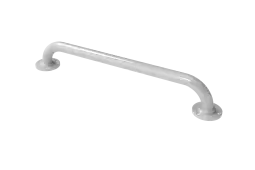 GR-24/35/WH Fitzroy of London 610mm x 35mm Round Flange Grab Rail (Mild Steel) with Exposed Fixings - White (RAL 9016)