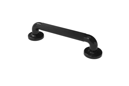 Click Here To Enlarge This Photo Of PFGB-12/BL Fitzroy of London 300mm x 36mm (dia) Plastic Fluted Grab Rail with Concealed Fixings - Black (RAL 9011)