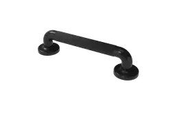 PFGB-12/BL Fitzroy of London 300mm x 36mm (dia) Plastic Fluted Grab Rail with Concealed Fixings - Black (RAL 9011)