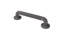 PFGB-12/GY Fitzroy of London 300mm x 36mm (dia) Plastic Fluted Grab Rail with Concealed Fixings - Grey (RAL 7005)