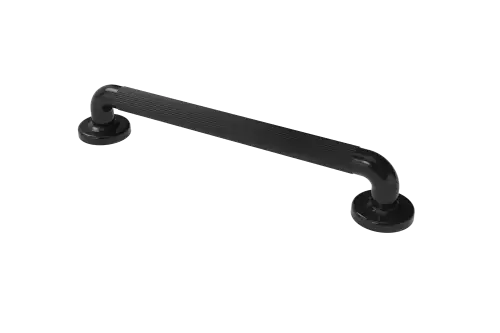 Click Here To Enlarge This Photo Of PFGB-18/BL Fitzroy of London 450mm x 36mm (dia) Plastic Fluted Grab Rail with Concealed Fixings - Black (RAL 9011)