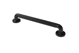 PFGB-18/BL Fitzroy of London 450mm x 36mm (dia) Plastic Fluted Grab Rail with Concealed Fixings - Black (RAL 9011)