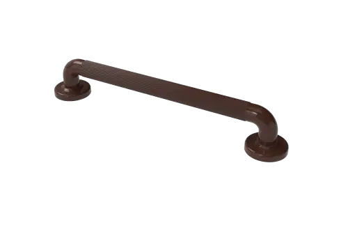 Click Here To Enlarge This Photo Of PFGB-18/BR Fitzroy of London 450mm x 36mm (dia) Plastic Fluted Grab Rail with Concealed Fixings - Brown