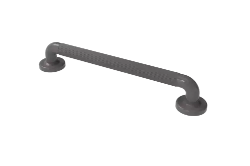 Click Here To Enlarge This Photo Of PFGB-18/GY Fitzroy of London 450mm x 36mm (dia) Plastic Fluted Grab Rail with Concealed Fixings - Grey (RAL 7005)