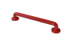 PFGB-18/RD Fitzroy of London 450mm x 36mm (dia) Plastic Fluted Grab Rail with Concealed Fixings - Red (RAL 3020)